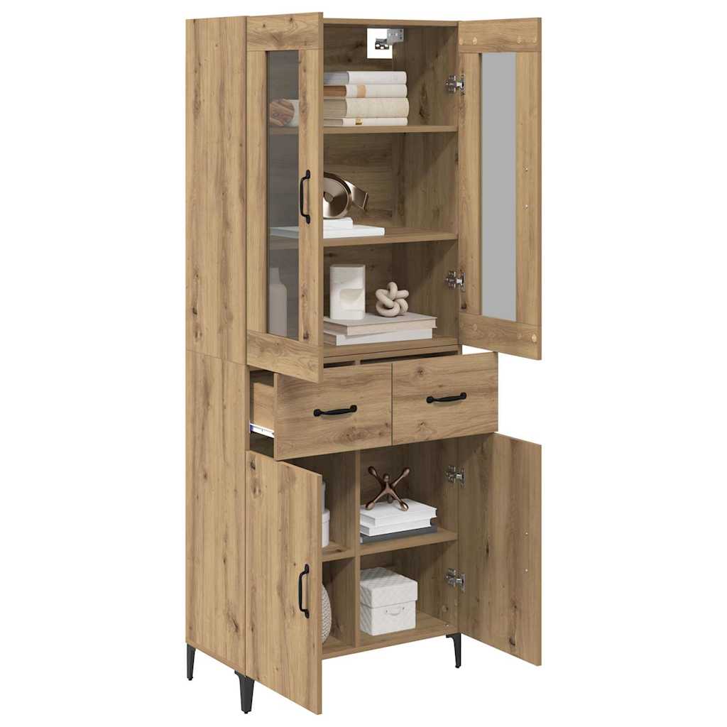 vidaXL Highboard Artisan Oak 69,5 x 34 x 180 εκ. Επεξεργασμένο ξύλο