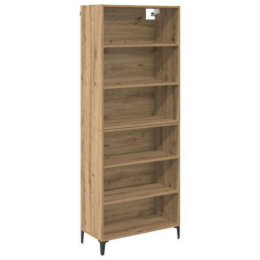 vidaXL Highboard Artisan Oak 69,5 x 34 x 180 εκ. Επεξεργασμένο ξύλο