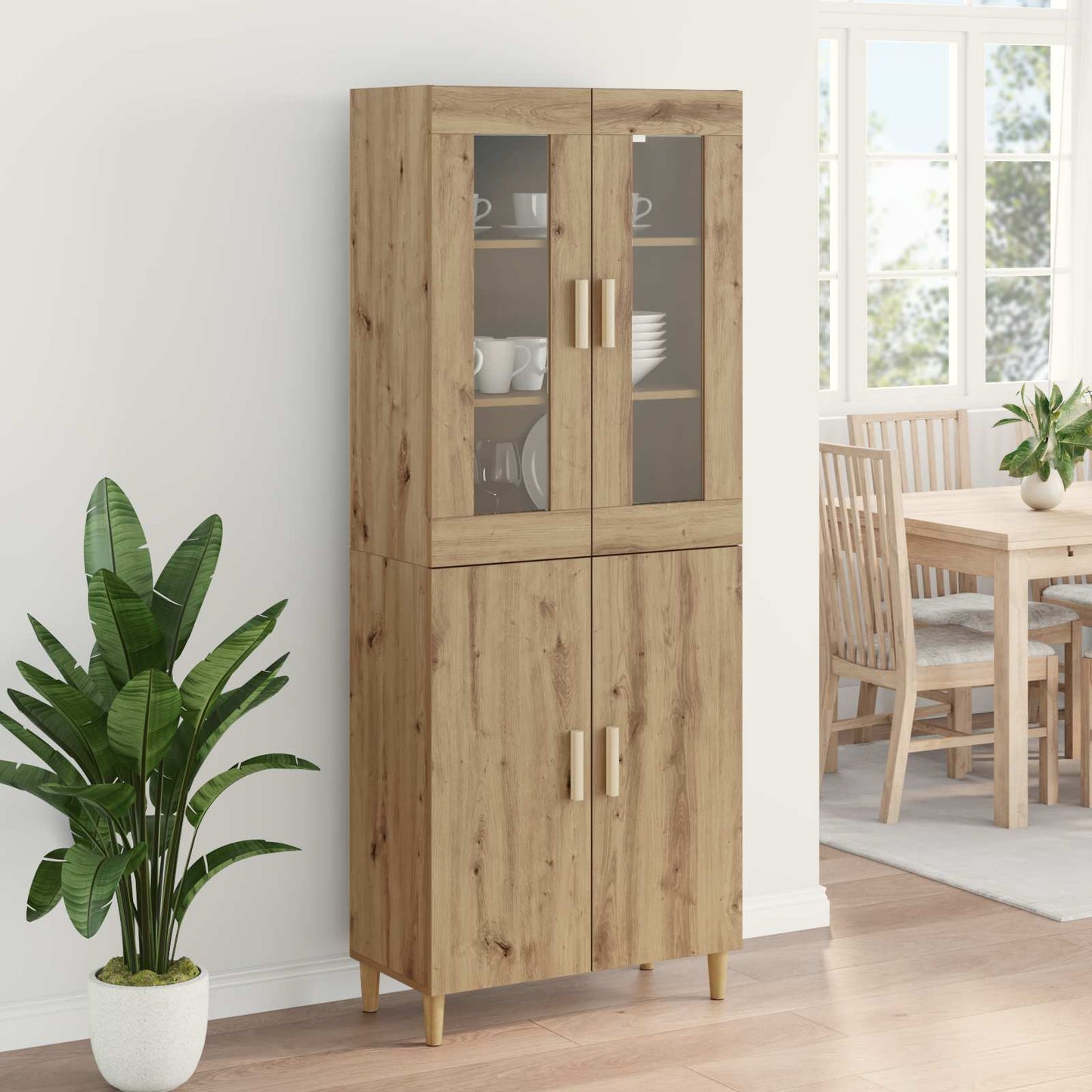 vidaXL Highboard Artisan Oak 69,5 x 34 x 180 εκ.