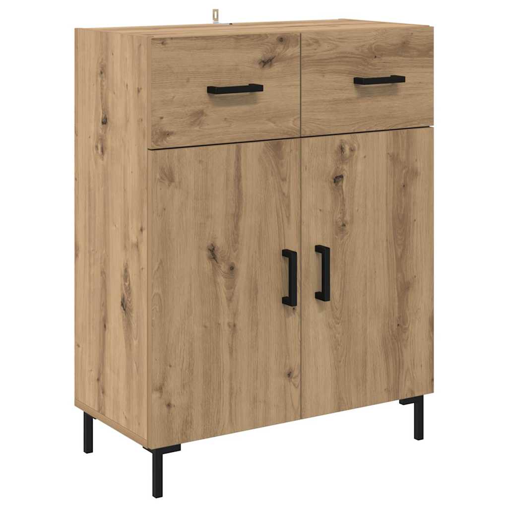 vidaXL Highboard με συρτάρι 2 pcs Artisan Oak Επεξεργασμένο ξύλο