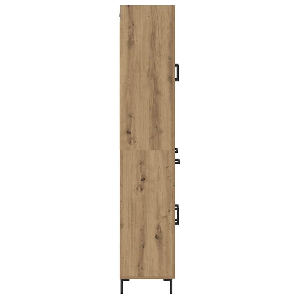 vidaXL Highboard με συρτάρι 2 pcs Artisan Oak Επεξεργασμένο ξύλο
