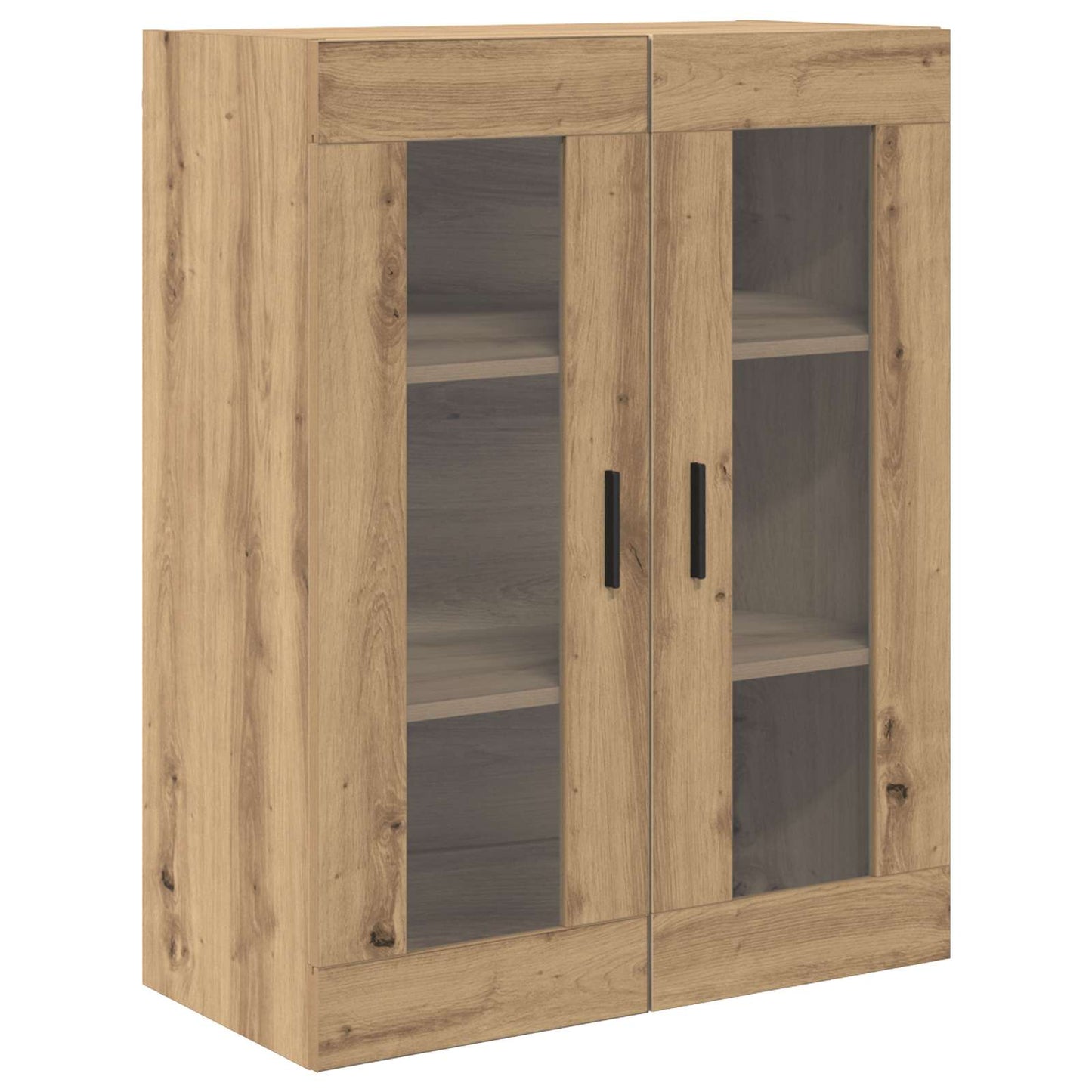 vidaXL Highboard με συρτάρι 2 pcs Artisan Oak Σύνθετο Ξύλο και Γυαλί