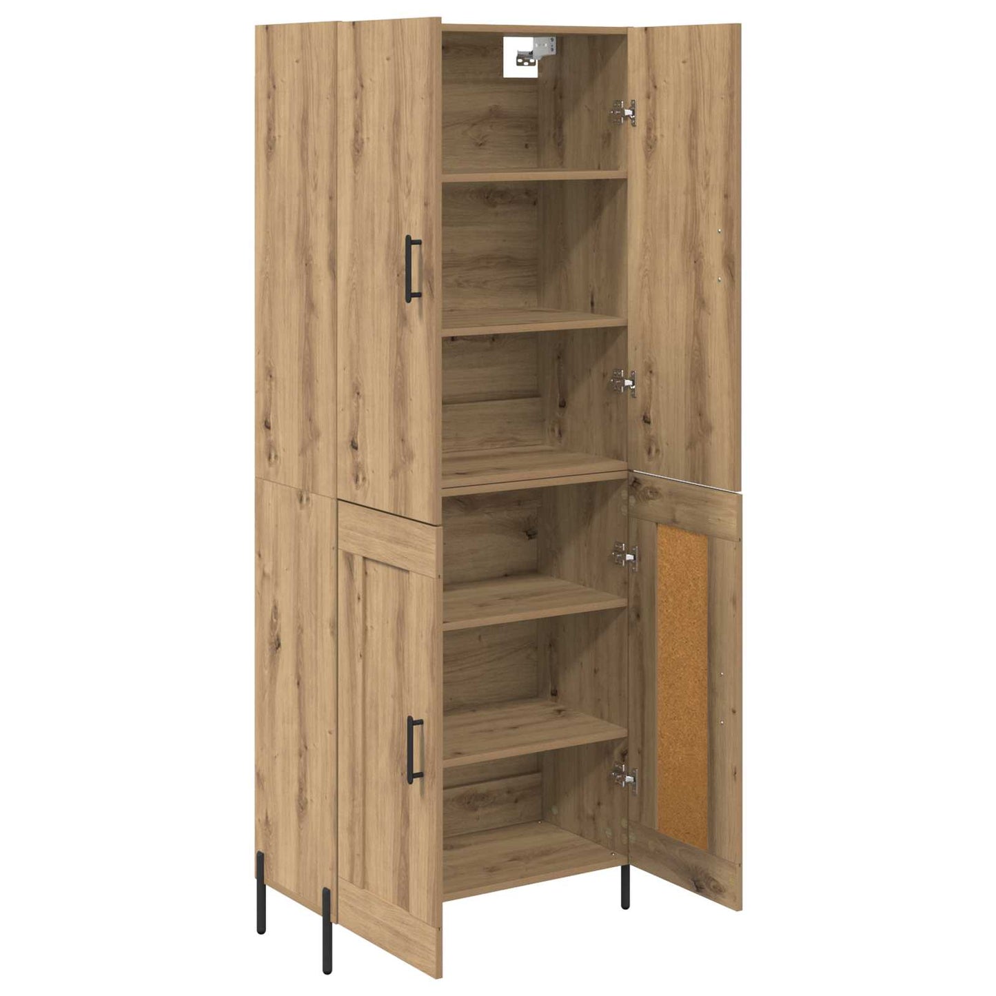 vidaXL Highboard Artisan Oak 69,5 x 34 x 180 εκ. Επεξεργασμένο ξύλο
