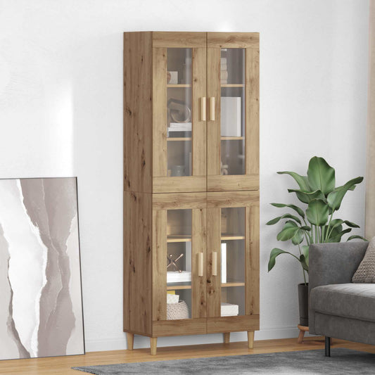 vidaXL Highboard Artisan Oak 69,5 x 34 x 180 εκ. Επεξεργασμένο ξύλο