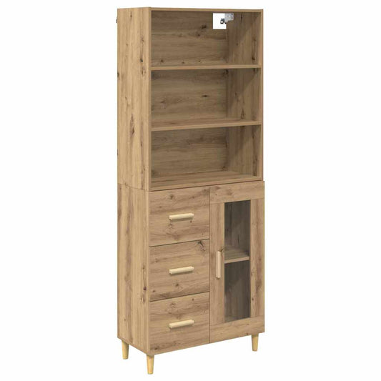 vidaXL Highboard Artisan Oak 69,5 x 32,5 x 180 εκ Επεξεργασμένο ξύλο