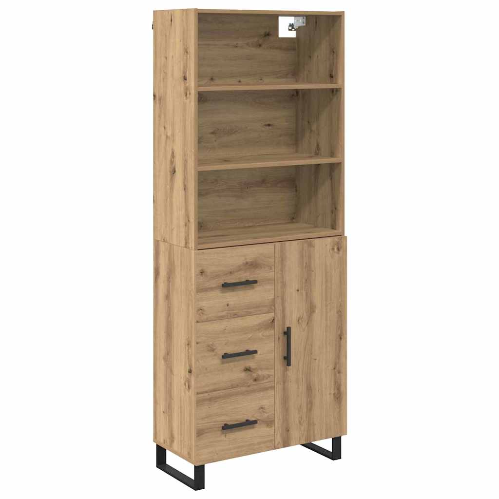vidaXL Highboard Artisan Oak 69,5 x 34 x 180 εκ. Επεξεργασμένο ξύλο