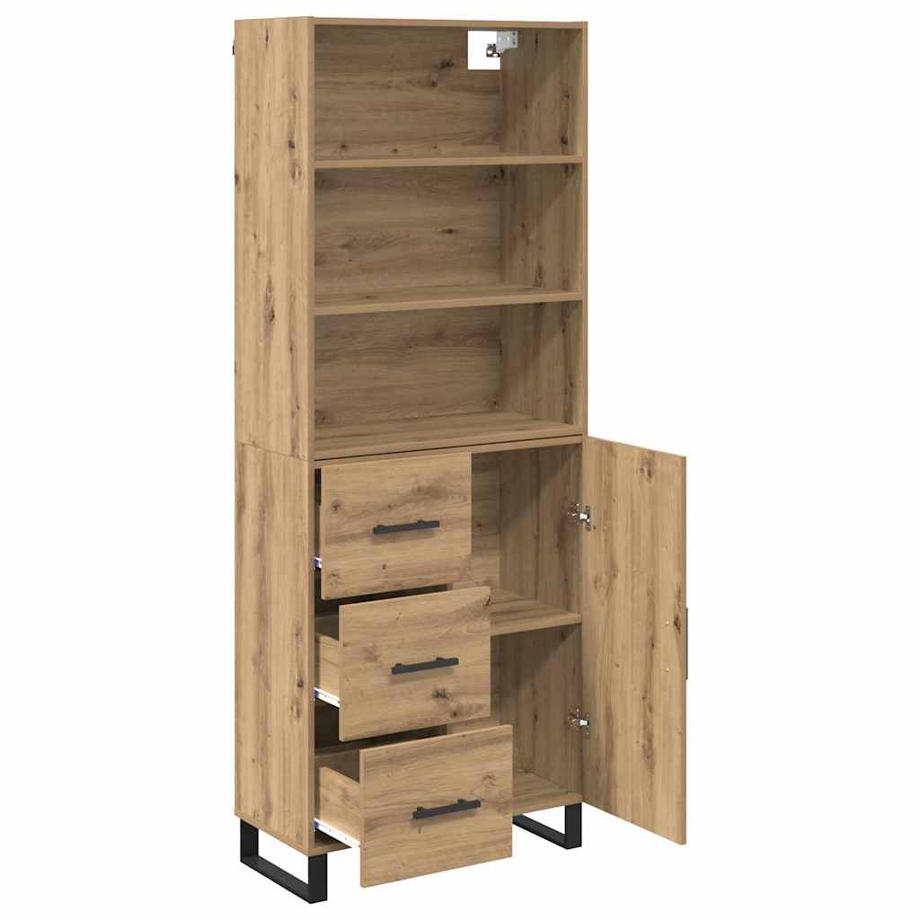 vidaXL Highboard Artisan Oak 69,5 x 34 x 180 εκ. Επεξεργασμένο ξύλο