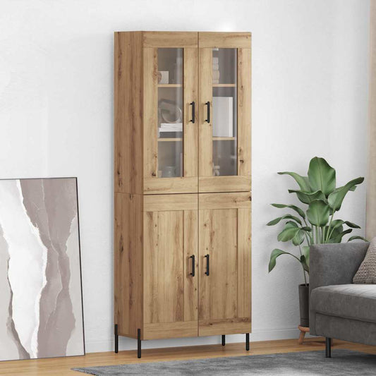 vidaXL Highboard Artisan Oak 69,5 x 34 x 180 εκ. Επεξεργασμένο Ξύλο