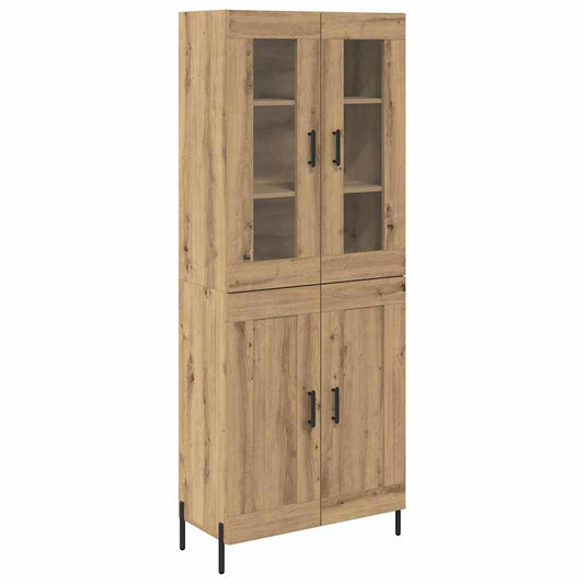 vidaXL Highboard Artisan Oak 69,5 x 34 x 180 εκ. Επεξεργασμένο Ξύλο