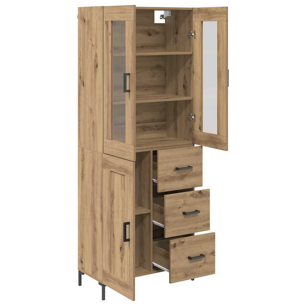 vidaXL Highboard Επιτοίχιο 2 pcs Artisan Oak 69,5 x 34 x 180 εκ.