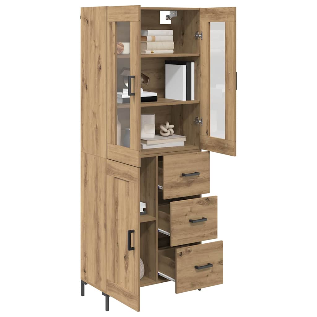 vidaXL Highboard Επιτοίχιο 2 pcs Artisan Oak 69,5 x 34 x 180 εκ.