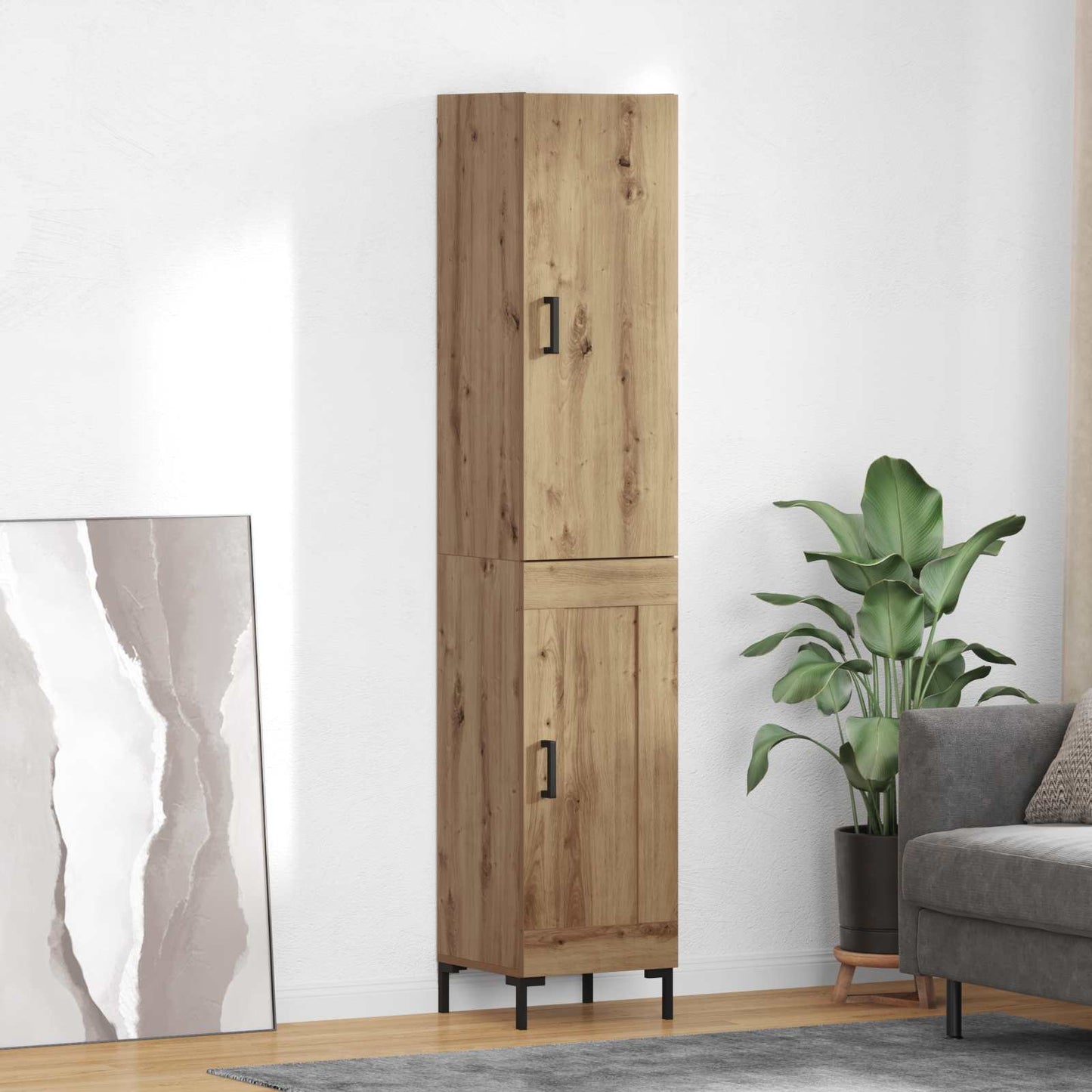 vidaXL Highboard Artisan Oak 69,5 x 34 x 180 εκ. Επεξεργασμένο ξύλο