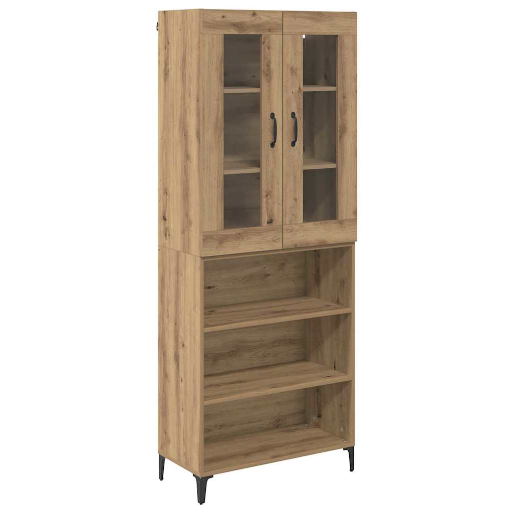 vidaXL Highboard Artisan Oak 69,5 x 34 x 180 εκ. Επεξεργασμένο ξύλο