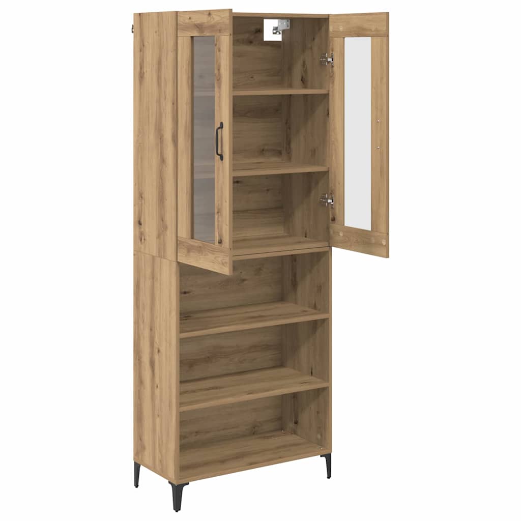 vidaXL Highboard Artisan Oak 69,5 x 34 x 180 εκ. Επεξεργασμένο ξύλο
