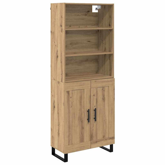 vidaXL Highboard Artisan Oak 69,5 x 34 x 180 εκ. Επεξεργασμένο ξύλο