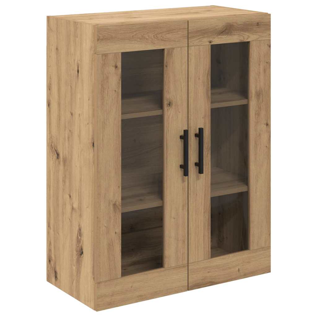 vidaXL Highboard με συρτάρι 2 pcs Artisan Oak Σύνθετο Ξύλο και Γυαλί