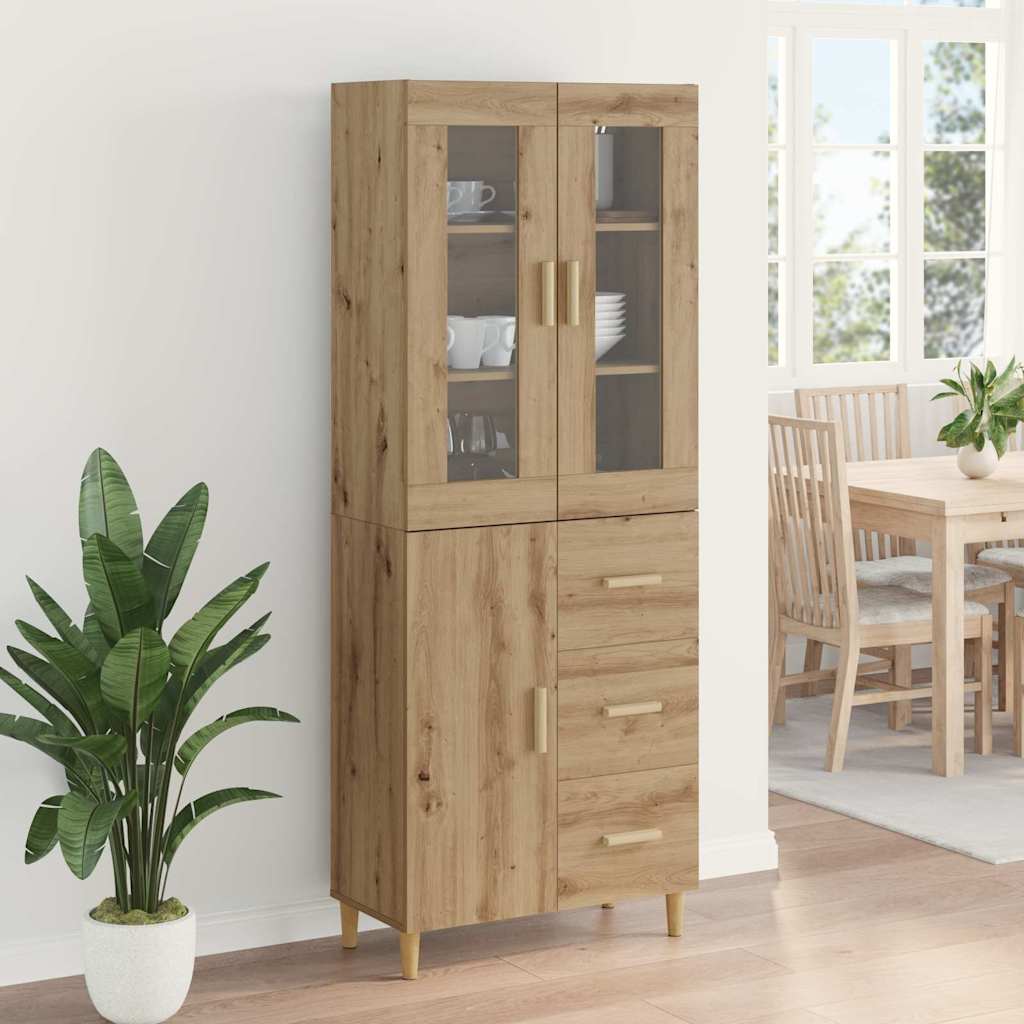 vidaXL Highboard Artisan Oak 69,5 x 34 x 180 εκ. Επεξεργασμένο ξύλο