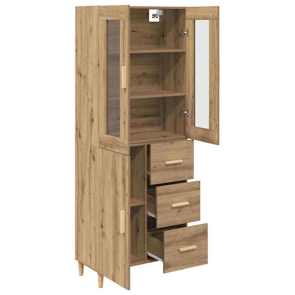 vidaXL Highboard Artisan Oak 69,5 x 34 x 180 εκ. Επεξεργασμένο ξύλο
