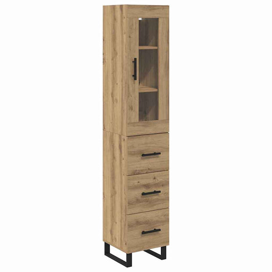 vidaXL Highboard Artisan Oak 69,5 x 34 x 180 εκ. Επεξεργασμένο ξύλο