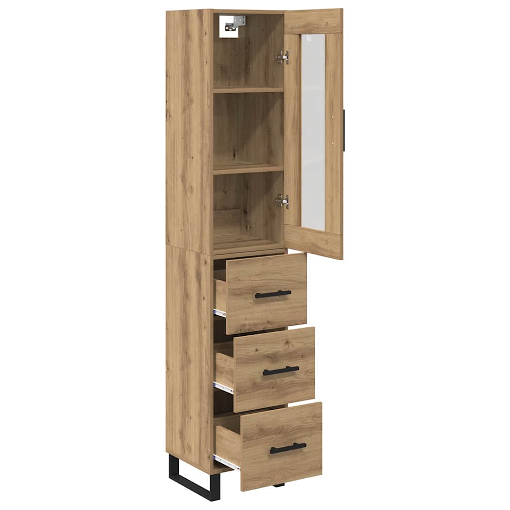vidaXL Highboard Artisan Oak 69,5 x 34 x 180 εκ. Επεξεργασμένο ξύλο