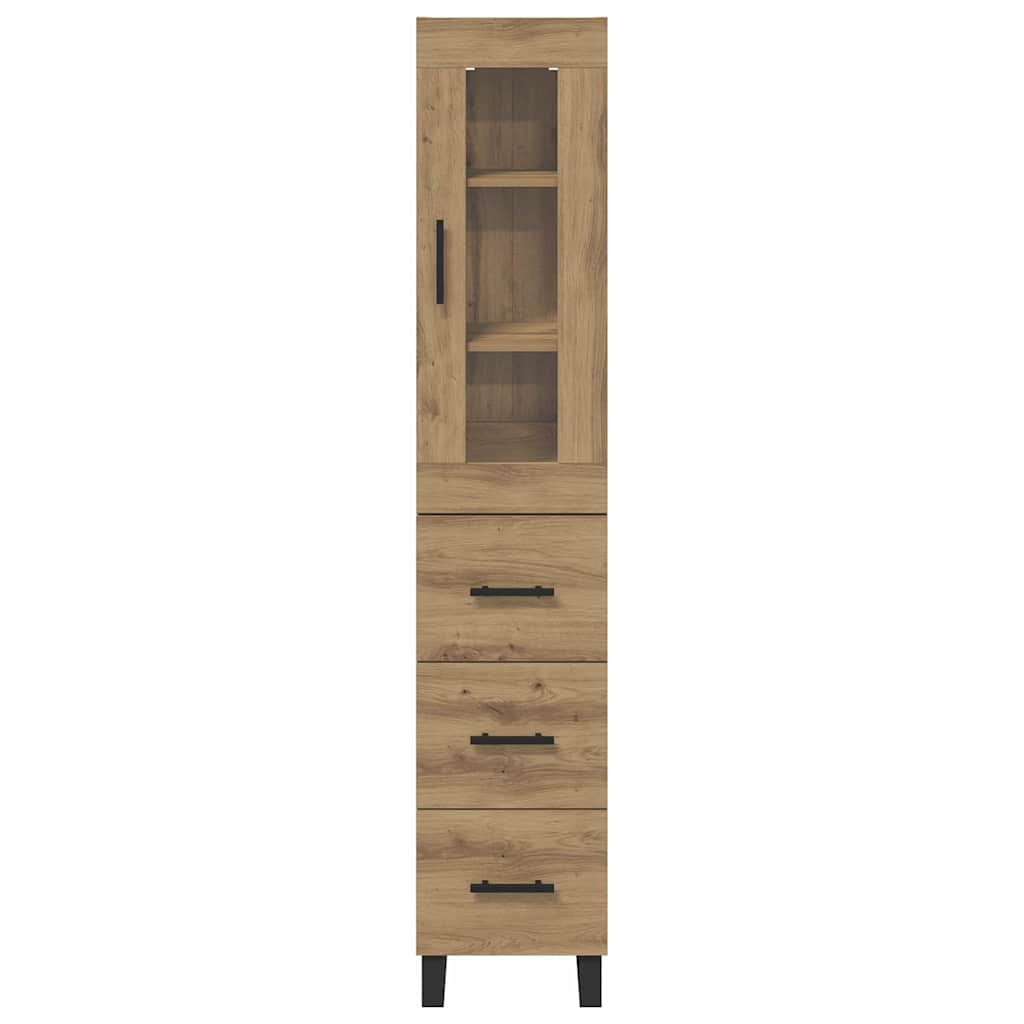 vidaXL Highboard Artisan Oak 69,5 x 34 x 180 εκ. Επεξεργασμένο ξύλο