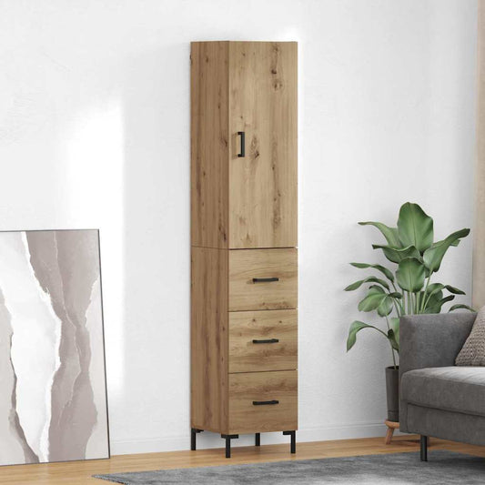 vidaXL Highboard Artisan Oak 69,5 x 34 x 180 εκ. Επεξεργασμένο ξύλο