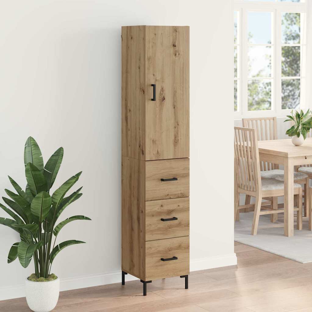 vidaXL Highboard Artisan Oak 69,5 x 34 x 180 εκ. Επεξεργασμένο ξύλο