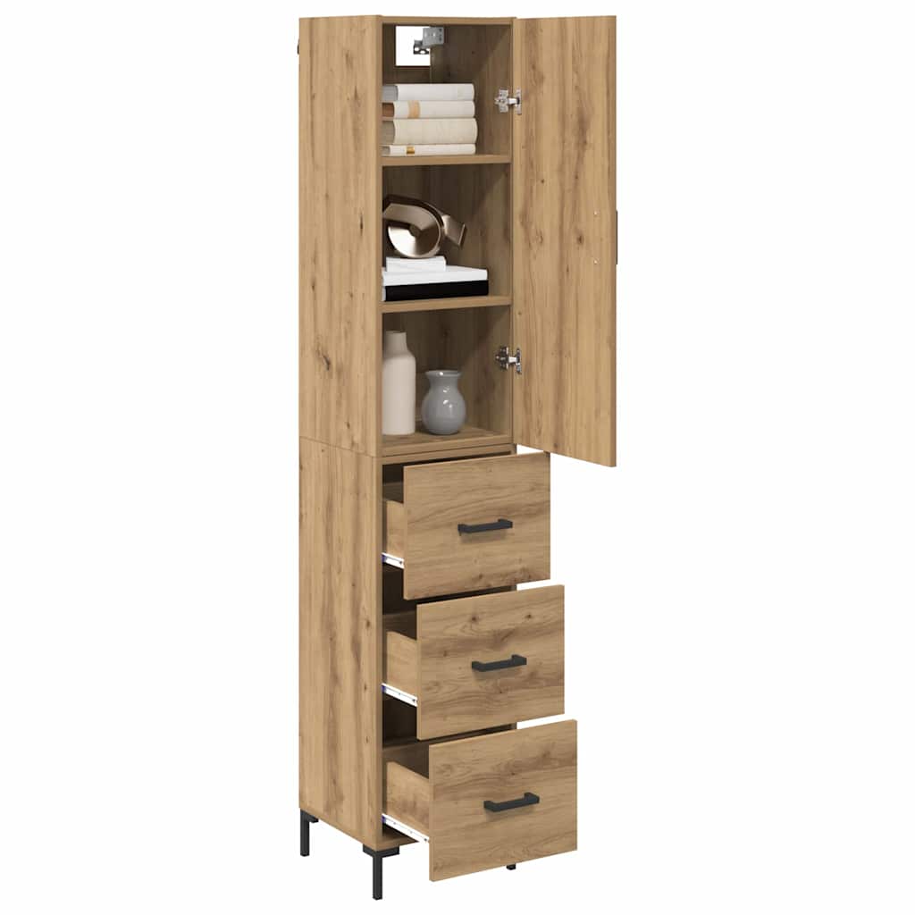 vidaXL Highboard Artisan Oak 69,5 x 34 x 180 εκ. Επεξεργασμένο ξύλο