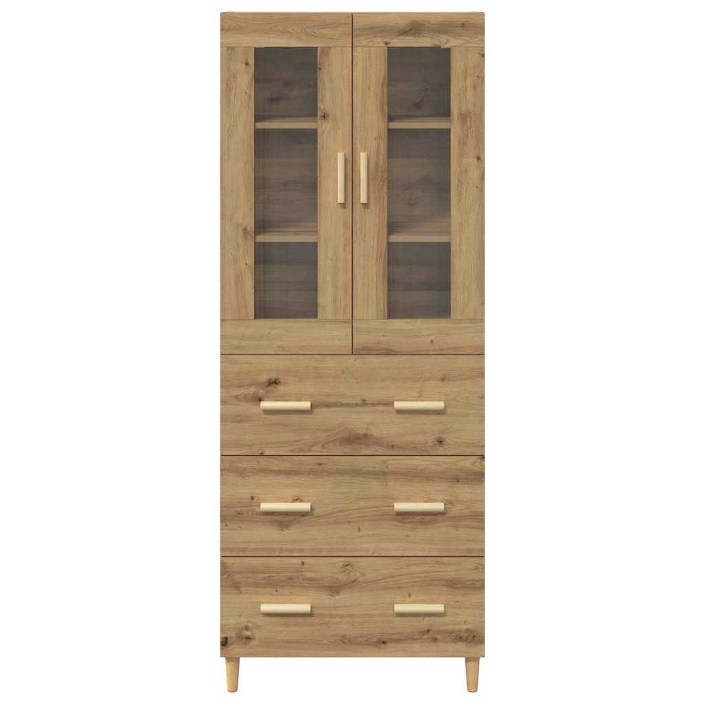 vidaXL Highboard με συρτάρι Artisan Oak 69,5 x 34 x 180 εκ.