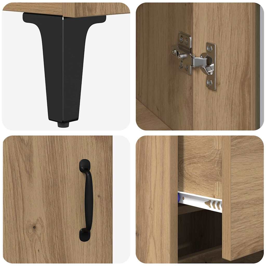 vidaXL Highboard Artisan Oak 69,5 x 34 x 180 εκ. Επεξεργασμένο ξύλο