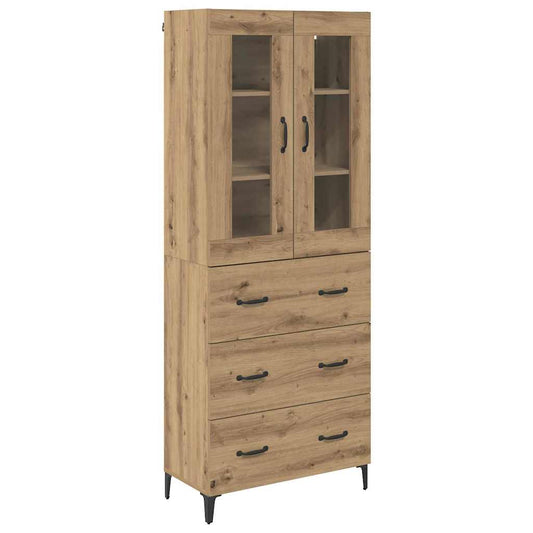 vidaXL Highboard Artisan Oak 69,5 x 34 x 180 εκ. Επεξεργασμένο ξύλο