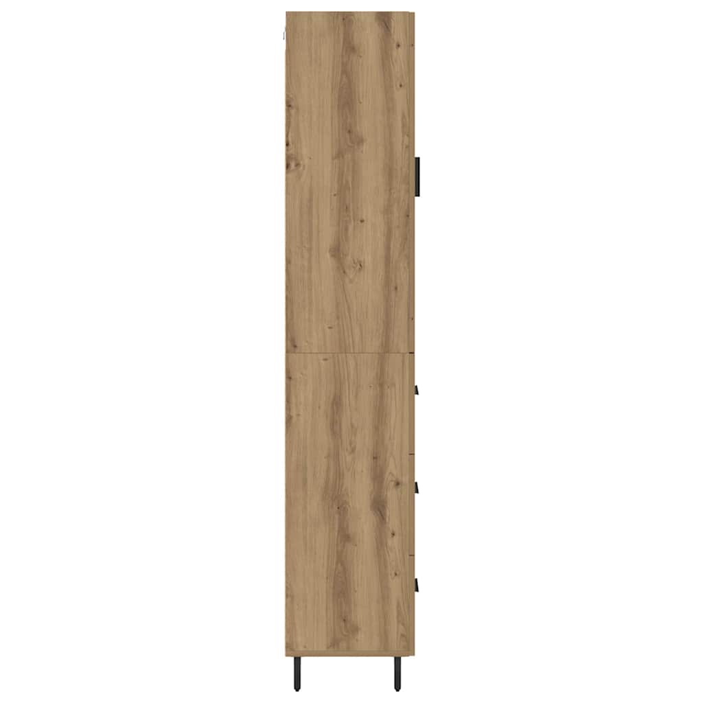 vidaXL Highboard Artisan Oak 34,5 x 34 x 180 εκ. Επεξεργασμένο ξύλο