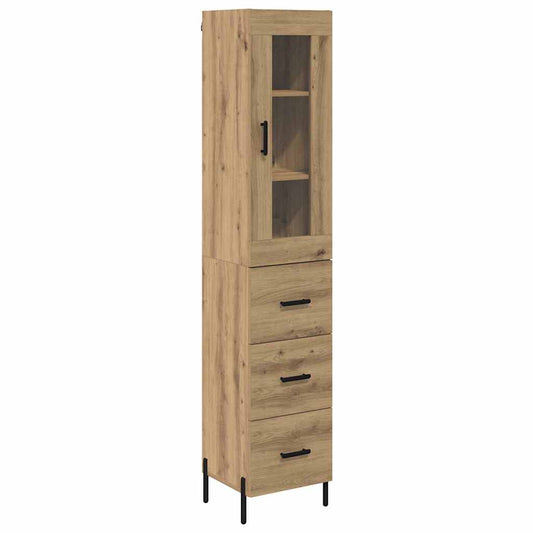 vidaXL Highboard Artisan Oak 34,5 x 34 x 180 εκ. Επεξεργασμένο ξύλο