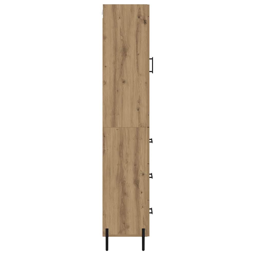 vidaXL Highboard Artisan Oak 34,5 x 34 x 180 εκ. Επεξεργασμένο ξύλο