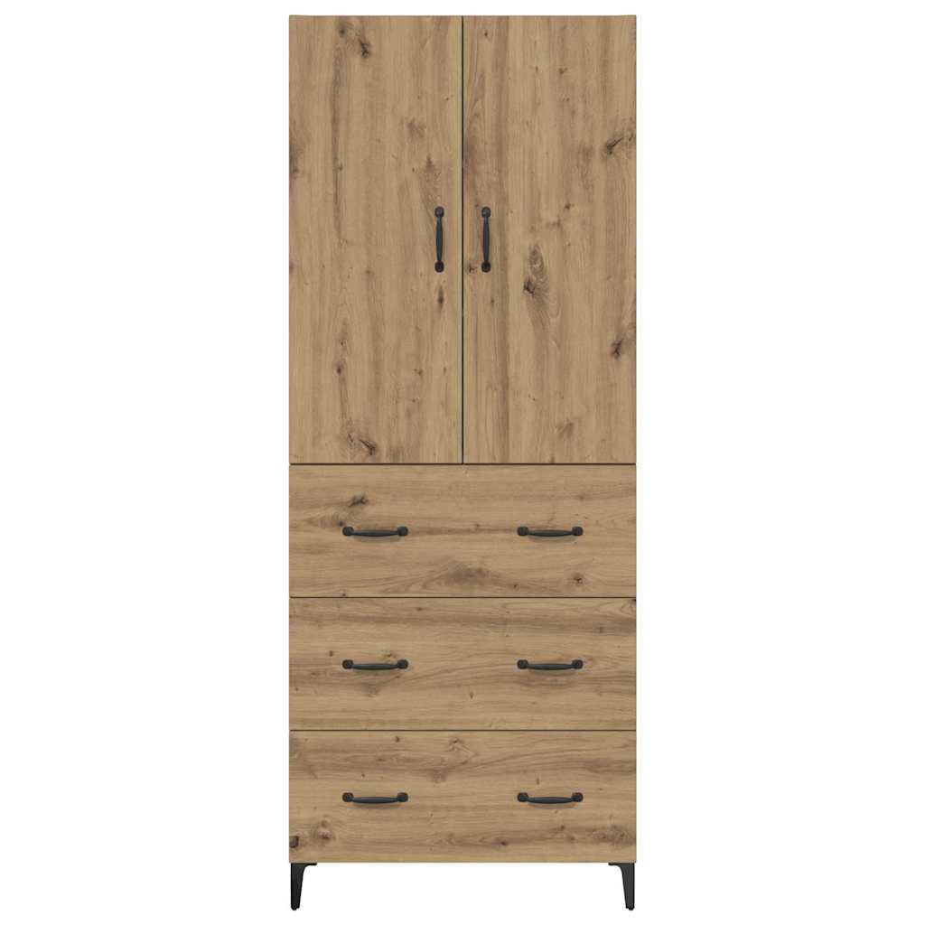 vidaXL Highboard Artisan Oak 69,5 x 34 x 180 εκ. Επεξεργασμένο ξύλο