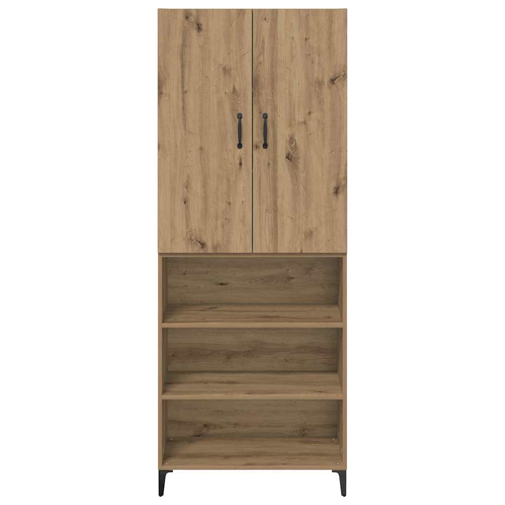 vidaXL Highboard Artisan Oak 69,5 x 34 x 180 εκ. Επεξεργασμένο ξύλο