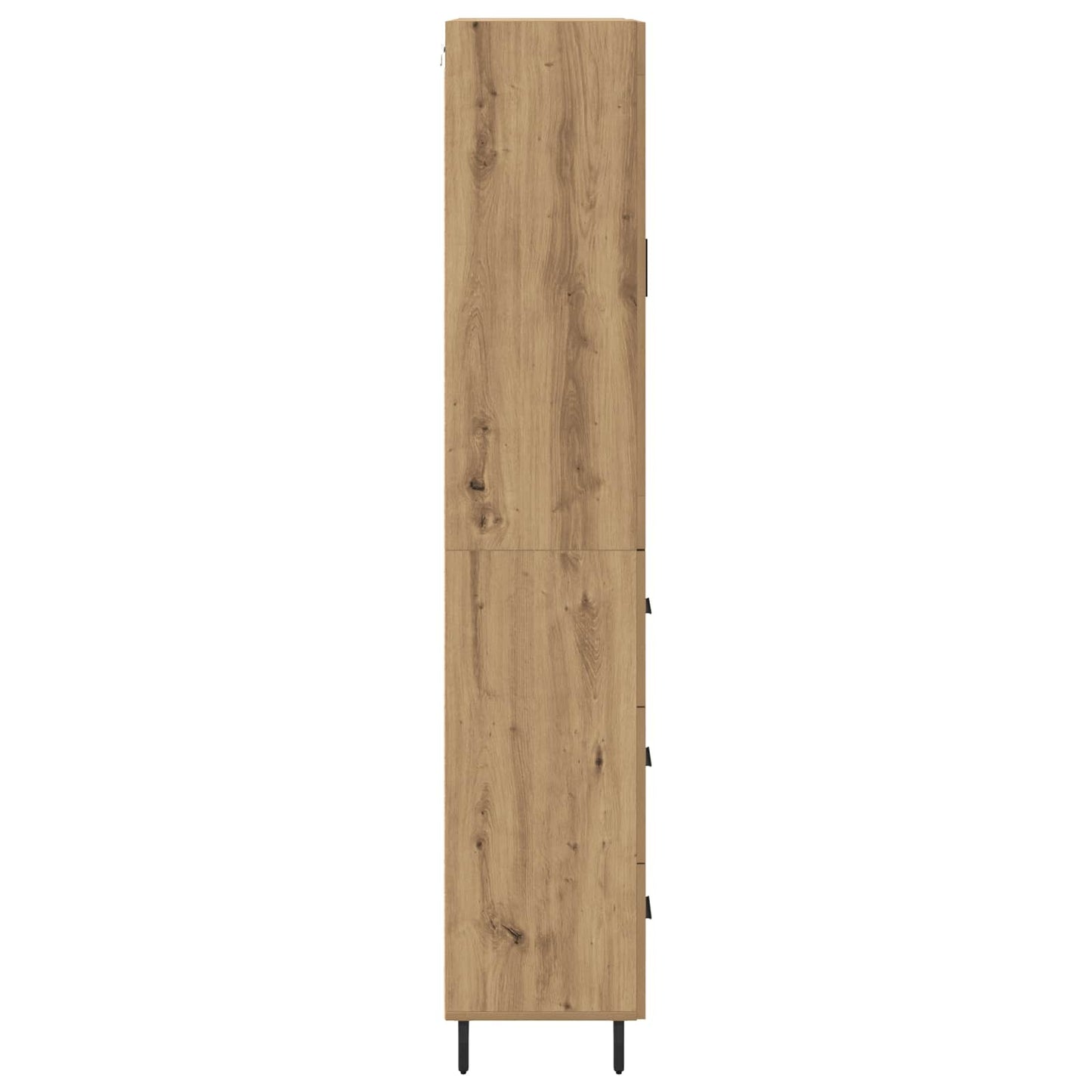 vidaXL Highboard με συρτάρι 2 pcs Artisan Oak Σύνθετο Ξύλο και Γυαλί