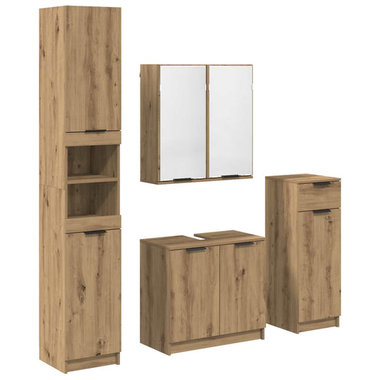 vidaXL Σετ Επίπλων Μπάνιου 4 τμχ. Artisan Oak 64,5 x 33,5 x 59 εκ.