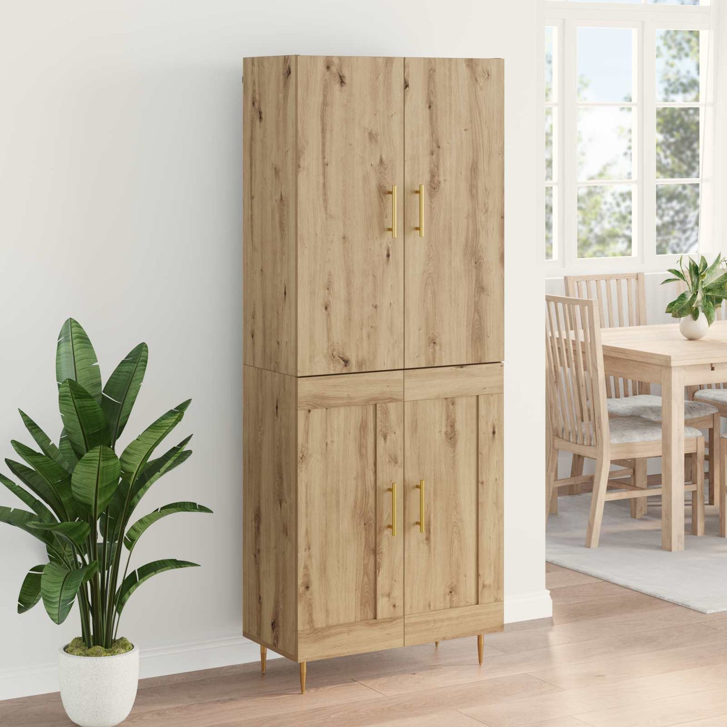 vidaXL Highboard Artisan Oak 69,5 x 34 x 180 εκ. Επεξεργασμένο ξύλο