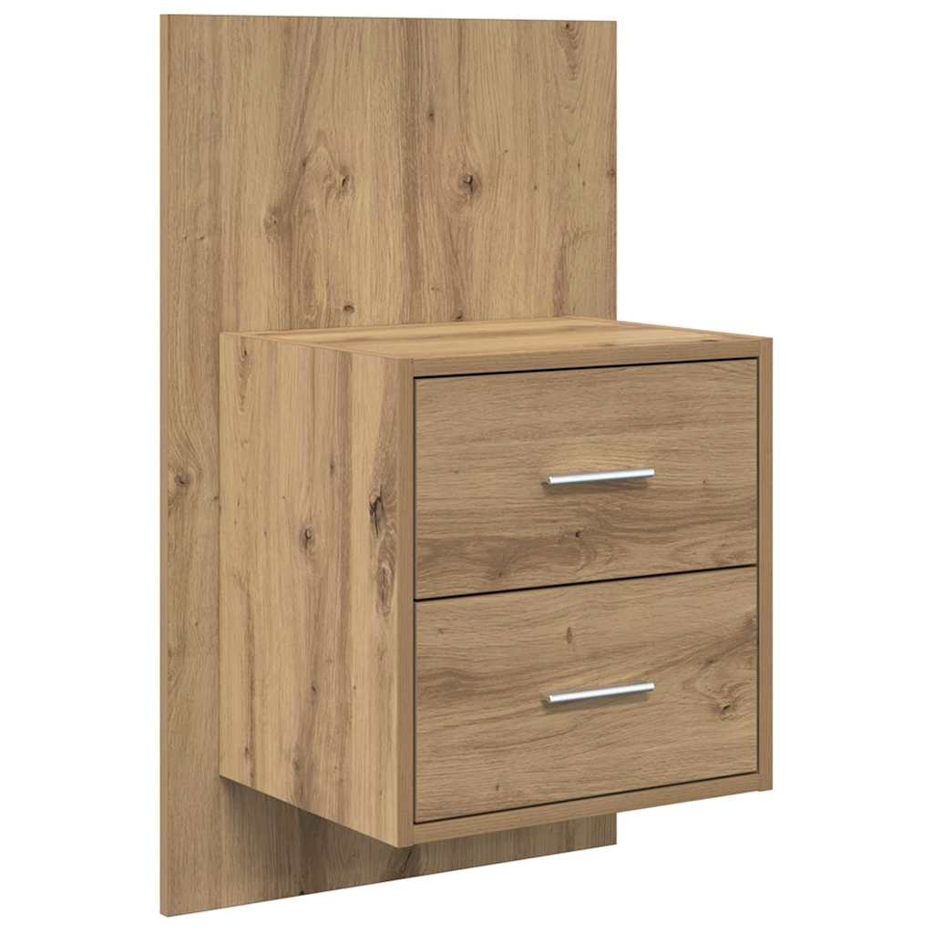 vidaXL Κεφαλή κρεβατιού με κομοδίνο με συρτάρι 3 pcs Artisan Oak