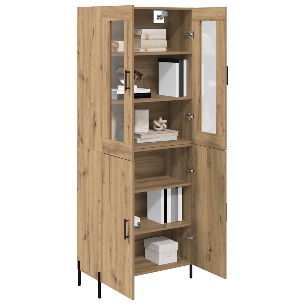 vidaXL Highboard Artisan Oak 69,5 x 34 x 180 εκ. Επεξεργασμένο ξύλο