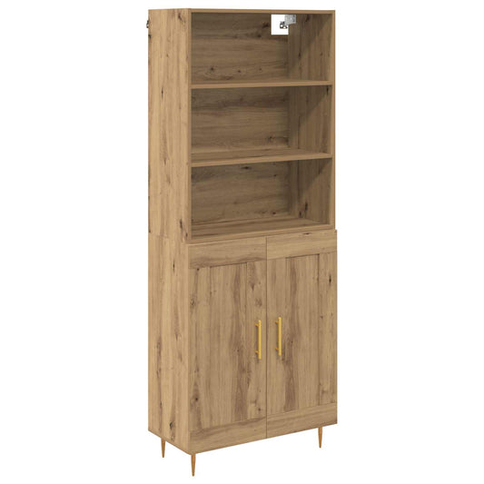 vidaXL Highboard Artisan Oak 69,5 x 34 x 180 εκ. Επεξεργασμένο ξύλο