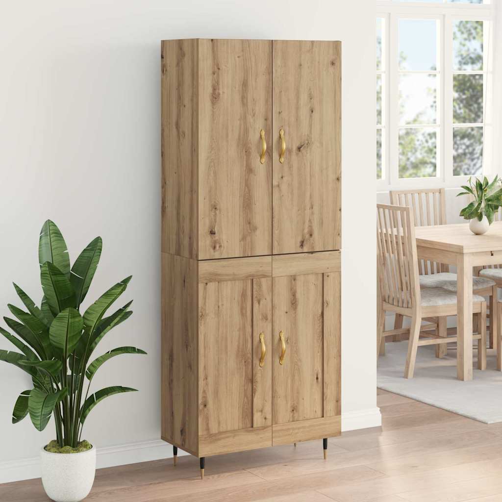 vidaXL Highboard Artisan Oak 69,5 x 34 x 180 εκ. Επεξεργασμένο ξύλο