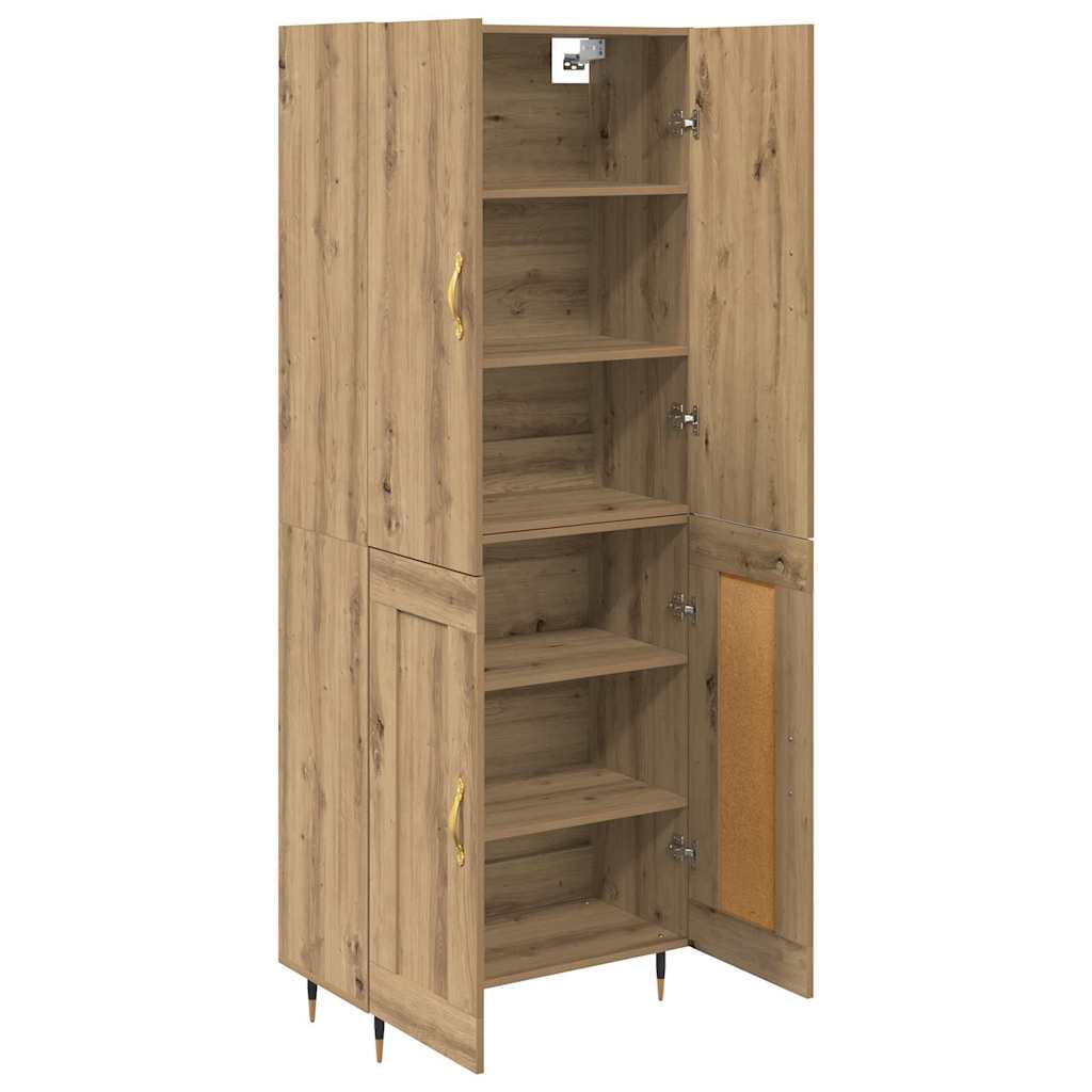 vidaXL Highboard Artisan Oak 69,5 x 34 x 180 εκ. Επεξεργασμένο ξύλο