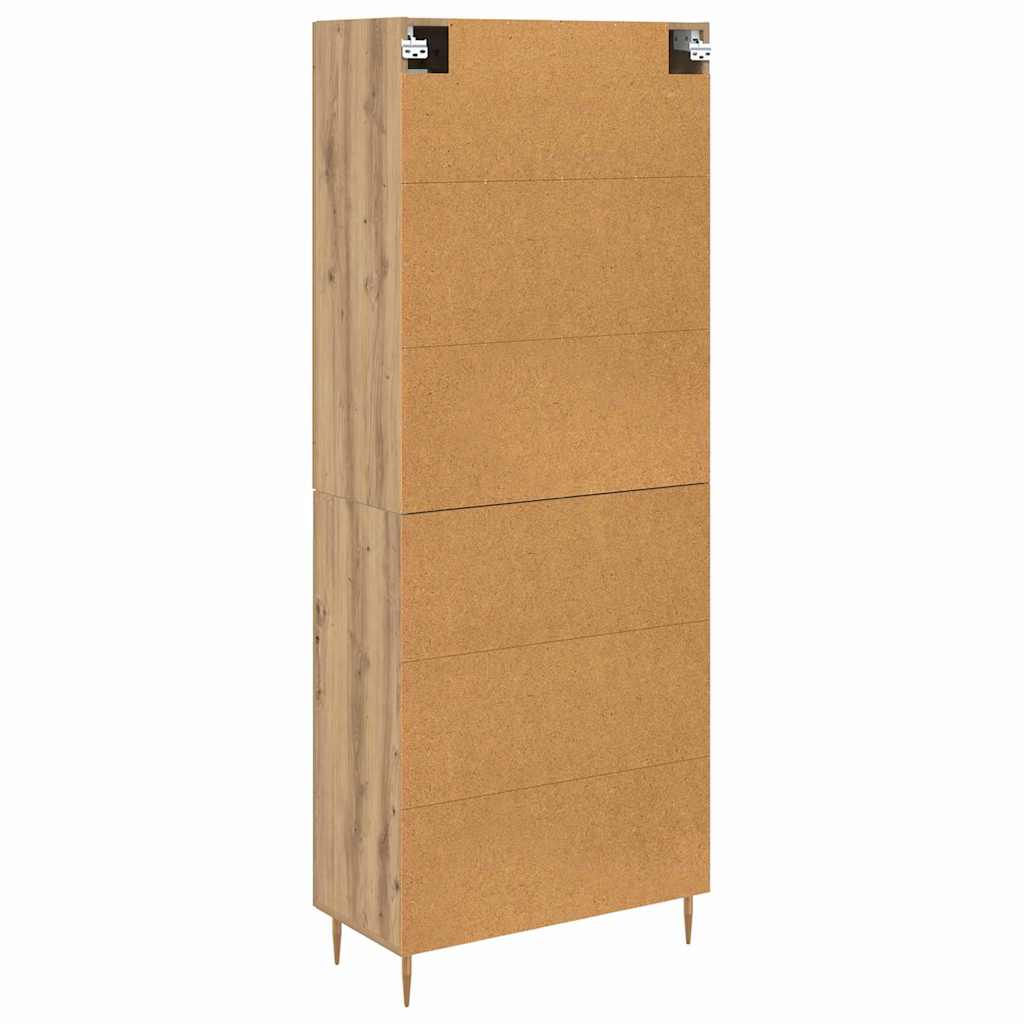 vidaXL Highboard 2 pcs Artisan Oak Επεξεργασμένο ξύλο