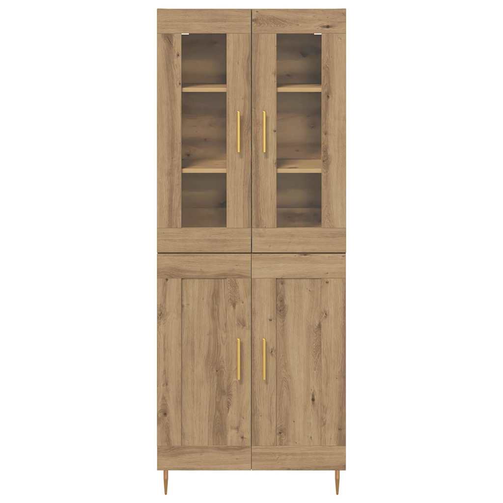 vidaXL Highboard 2 pcs Artisan Oak Επεξεργασμένο ξύλο