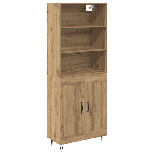 vidaXL Highboard 2 pcs Artisan Oak Επεξεργασμένο ξύλο