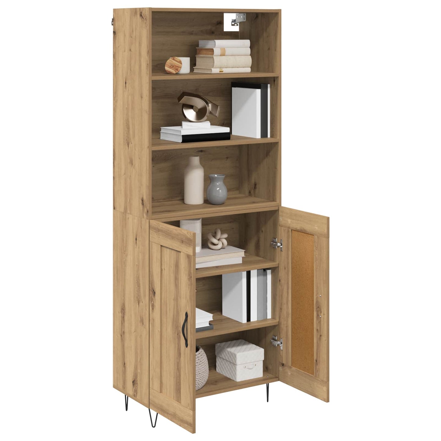 vidaXL Highboard 2 pcs Artisan Oak Επεξεργασμένο ξύλο