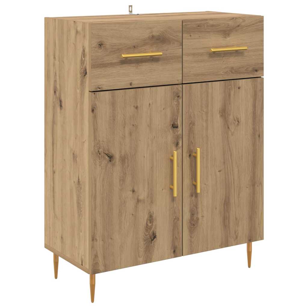 vidaXL Highboard με συρτάρι 2 pcs Artisan Oak Επεξεργασμένο ξύλο