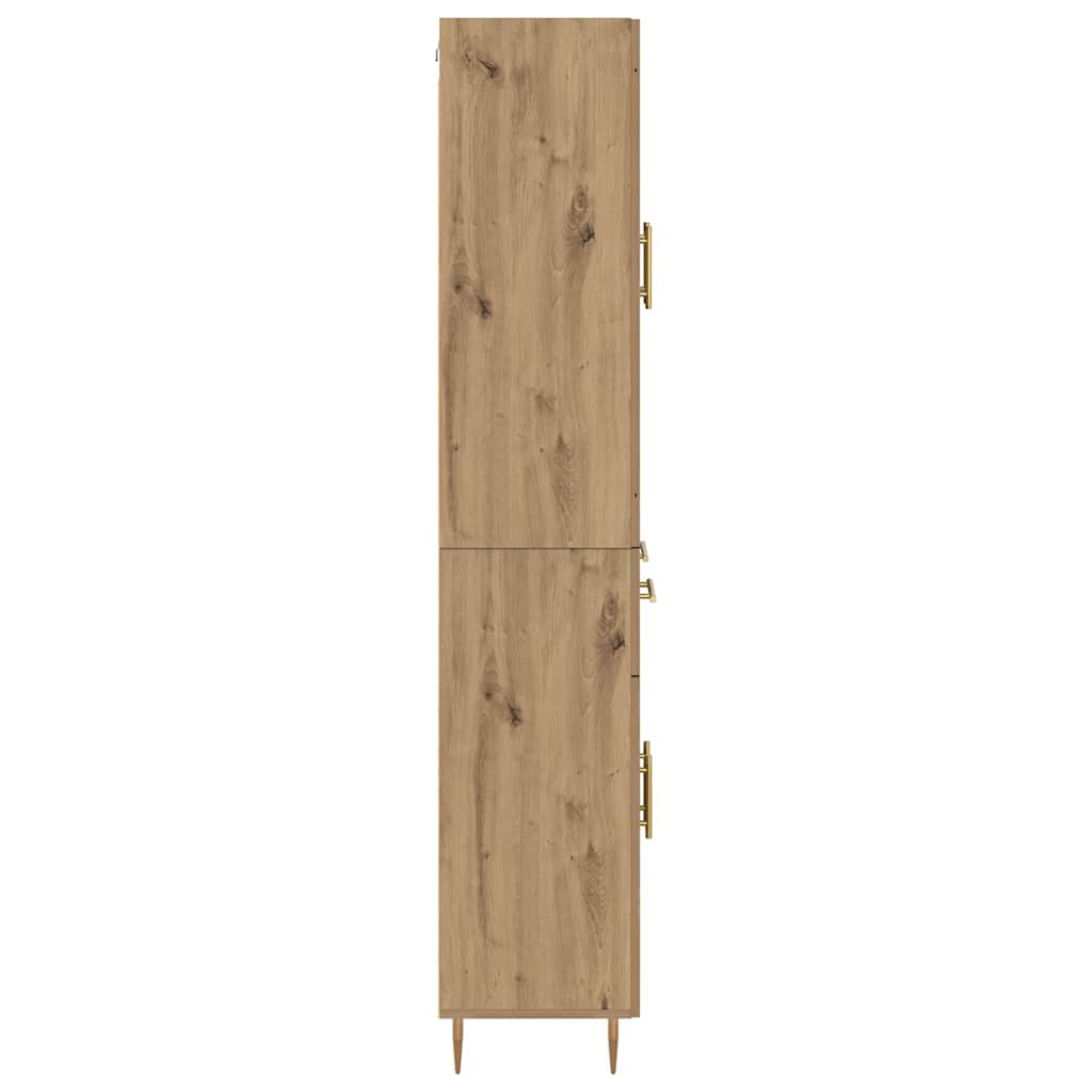 vidaXL Highboard με συρτάρι 2 pcs Artisan Oak Επεξεργασμένο ξύλο
